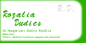 rozalia dudics business card
